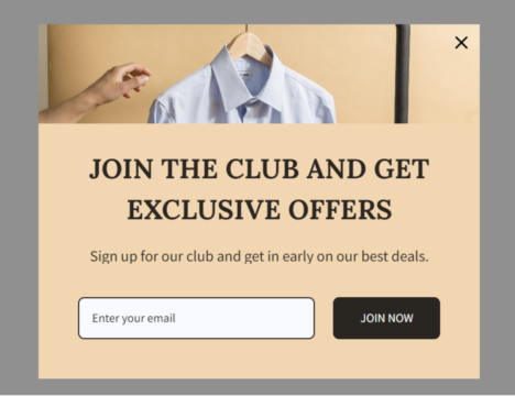 Enable your first signup form: example from Omnisend