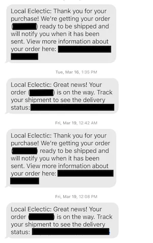 Effective communication examples during shipping delays: using SMS