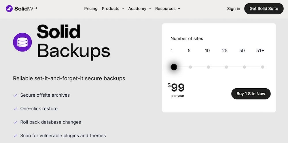 top seven WordPress backup plugin options: Solid Backups