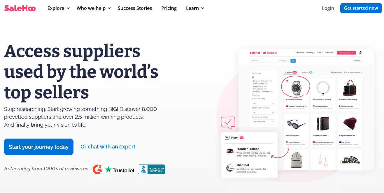7 best websites for your dropshipping store: SaleHoo