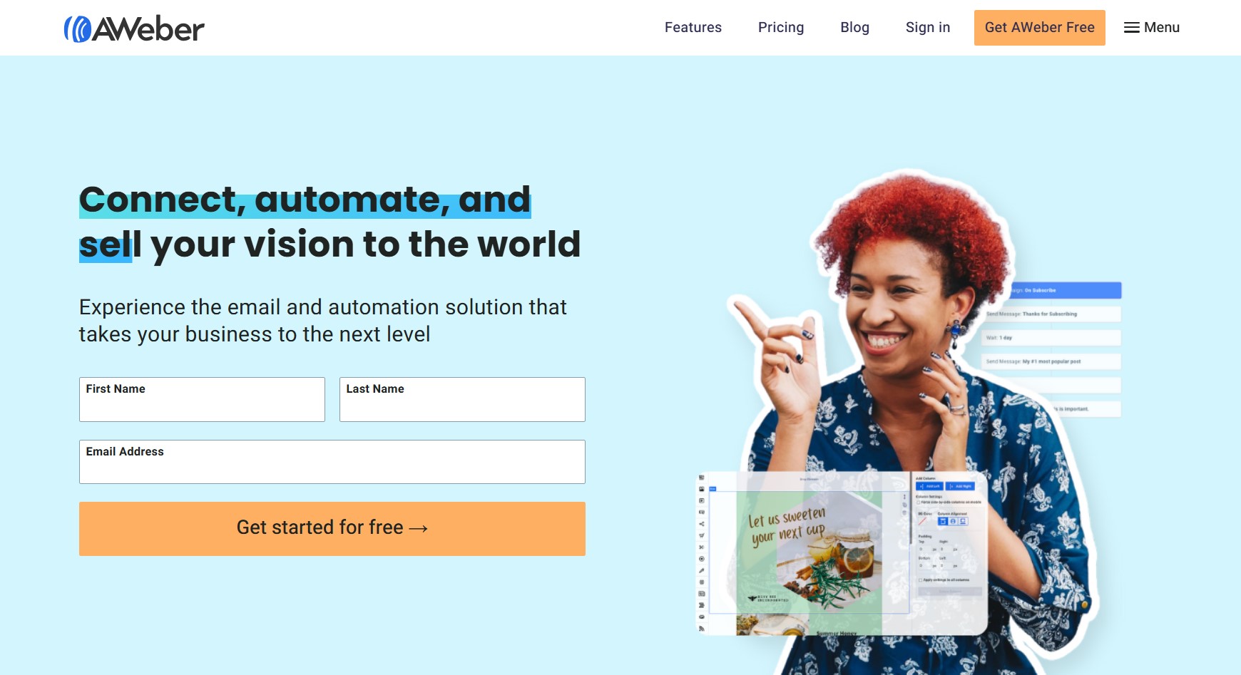 best woocommerce email marketing plugins: aweber