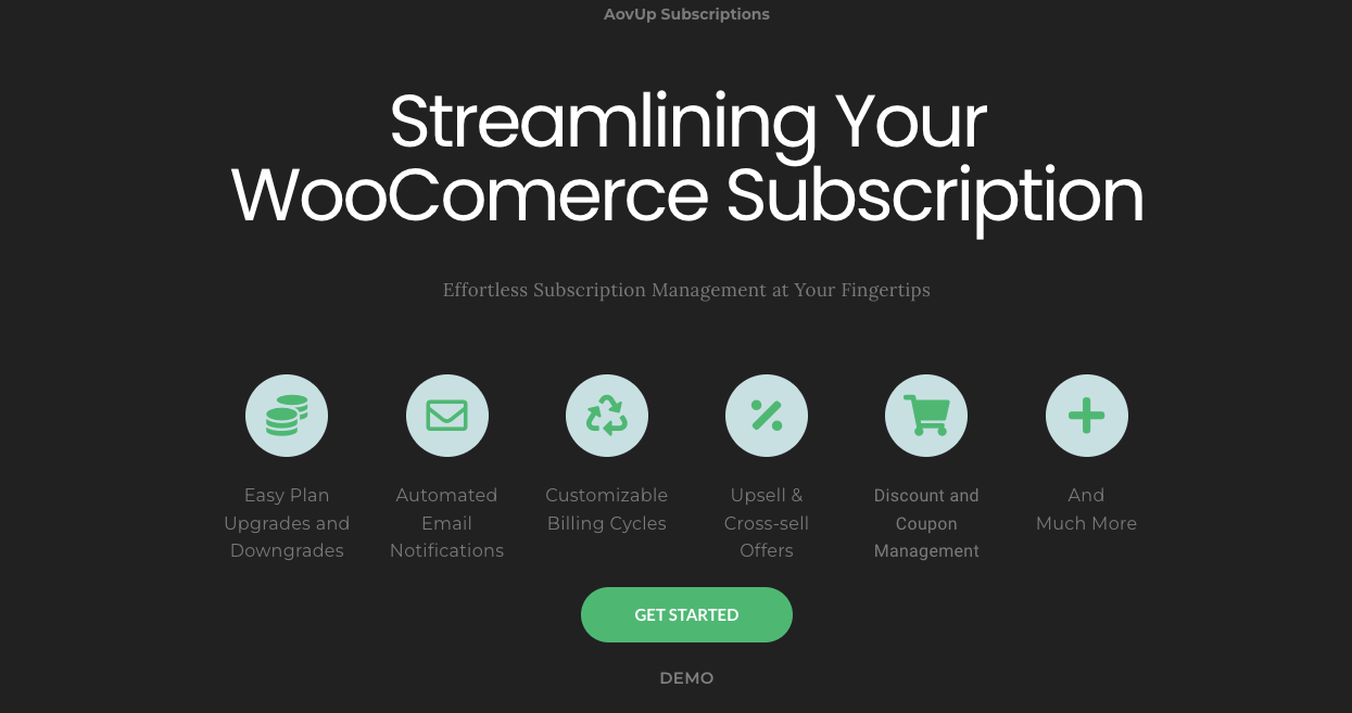 best WooCommerce subscription plugins: aovup subscriptions