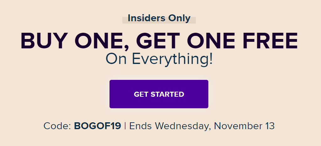 Sales promotion example: buy one, get one free from mixbook