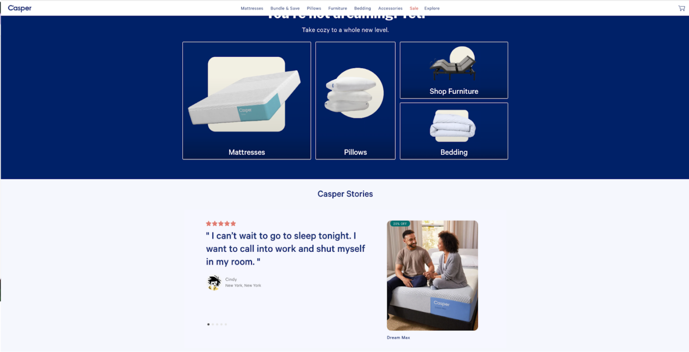 Use of trust indicators for landing page optimization from Casper