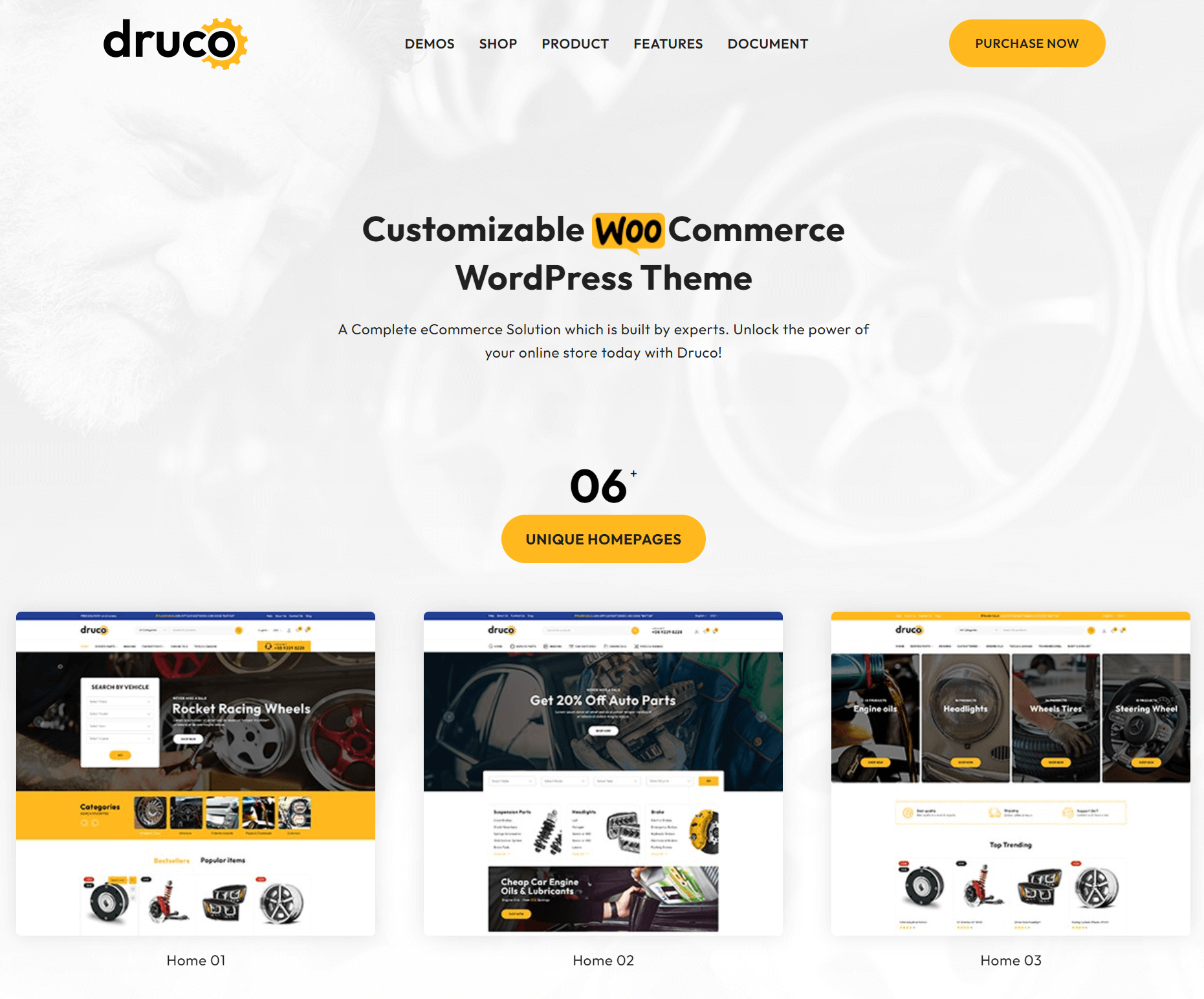 best WooCommerce themes: druco