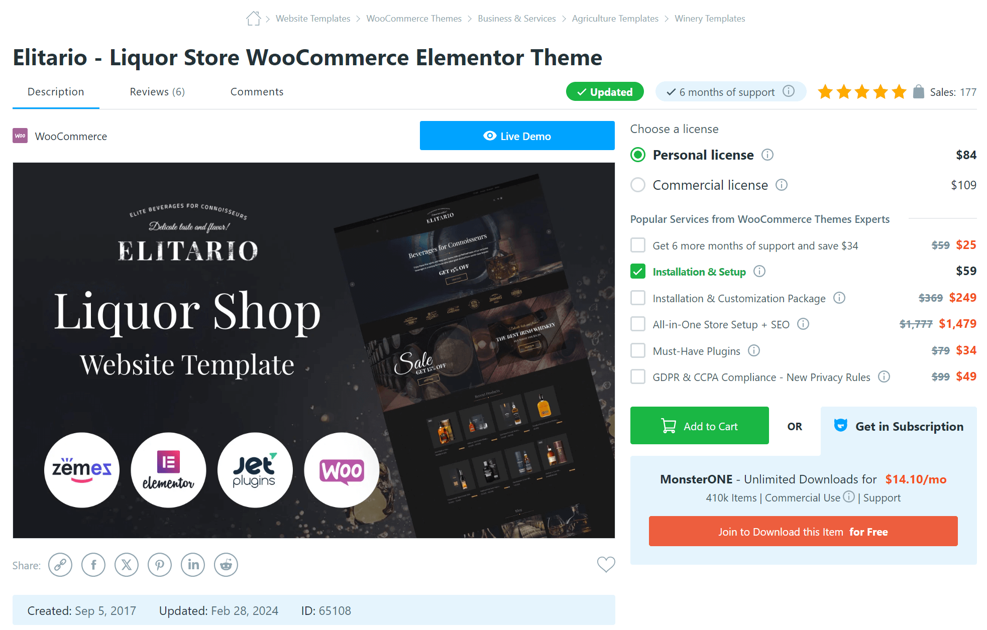 best WooCommerce themes: elitario