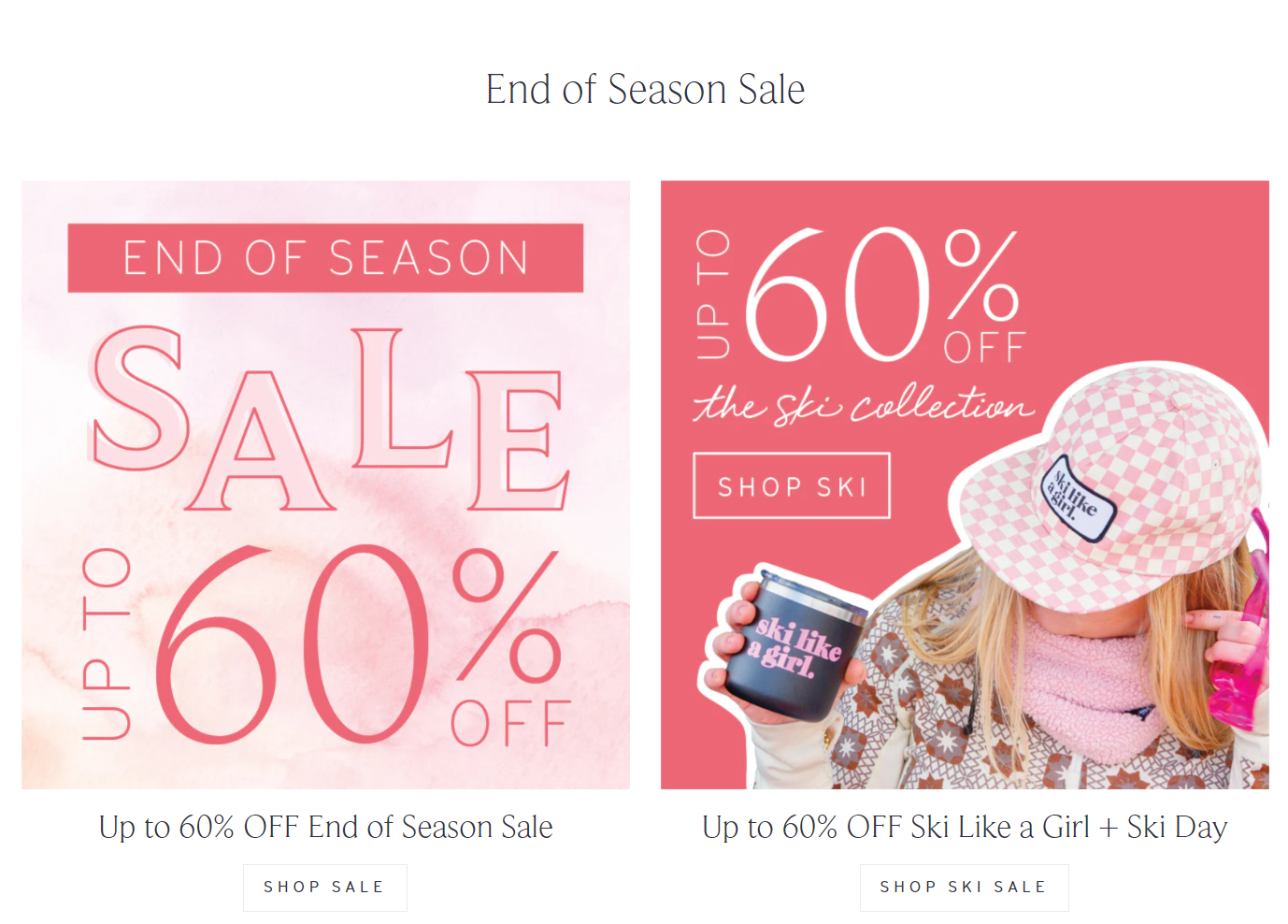 Sales promotion example: end-of-season sale