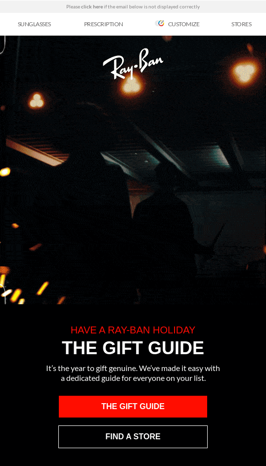winter newsletter ideas: Ray Ban