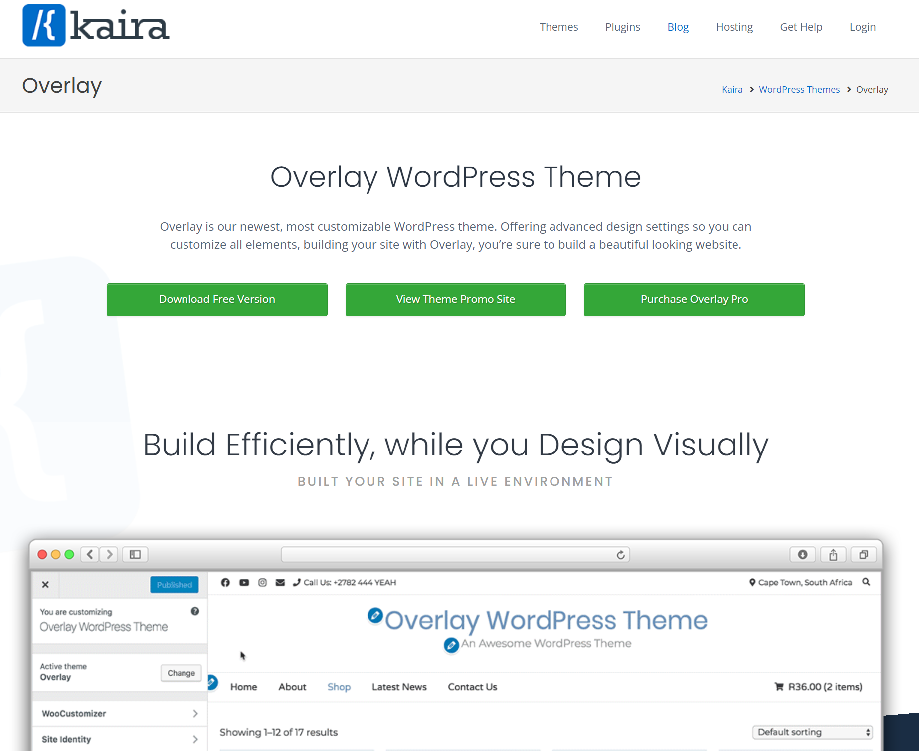 best WooCommerce themes: overlay