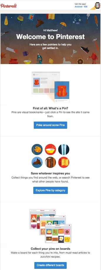 Best email marketing campaign examples: pinterest