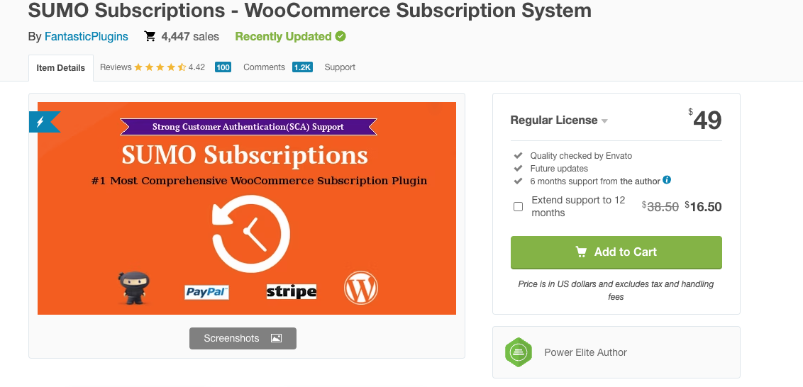 best WooCommerce subscription plugins: sumo subscriptions