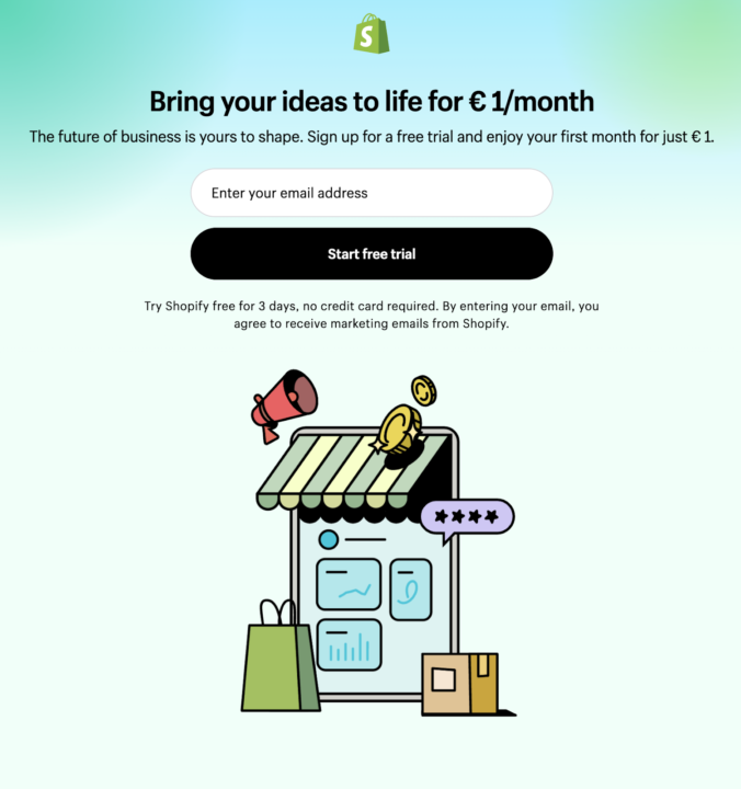 Visual hierarchy for landing page optimization from Shopify