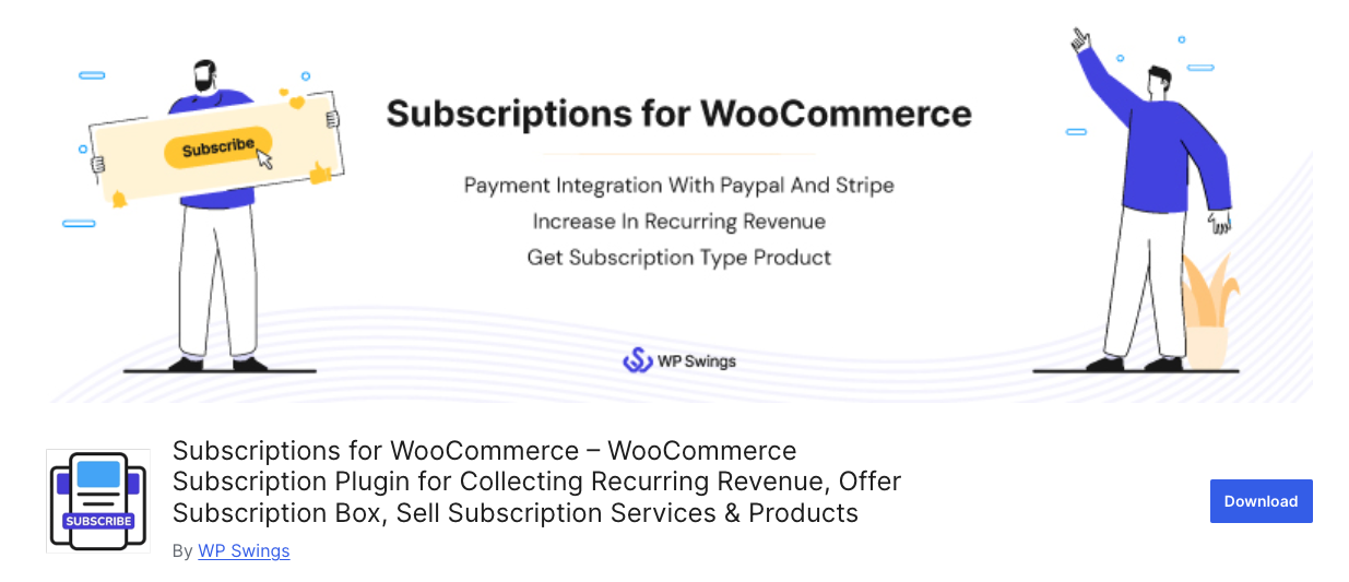 best WooCommerce subscription plugins: subscriptions for woocommerce