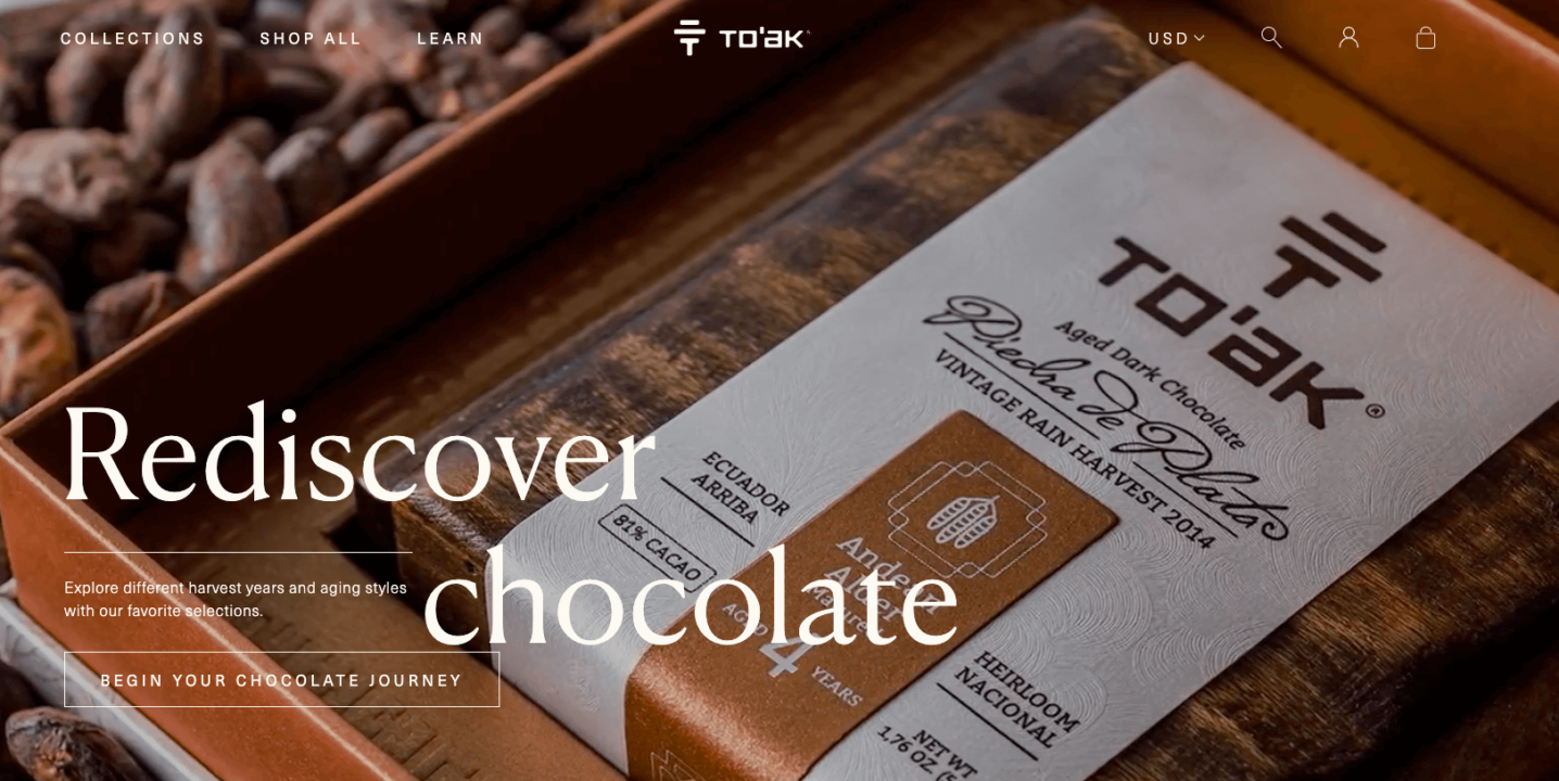 to'ak chocolate homepage