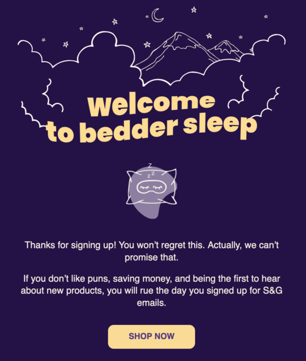 Email must-haves for online stores: welcome email