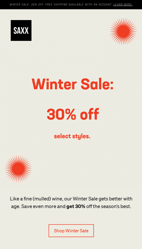 Winter sale ideas
