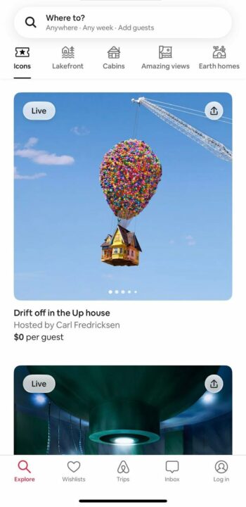 Mobile optimization for landing page optimization from Airbnb