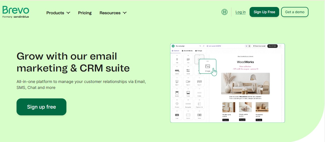 best woocommerce email marketing plugins: brevo