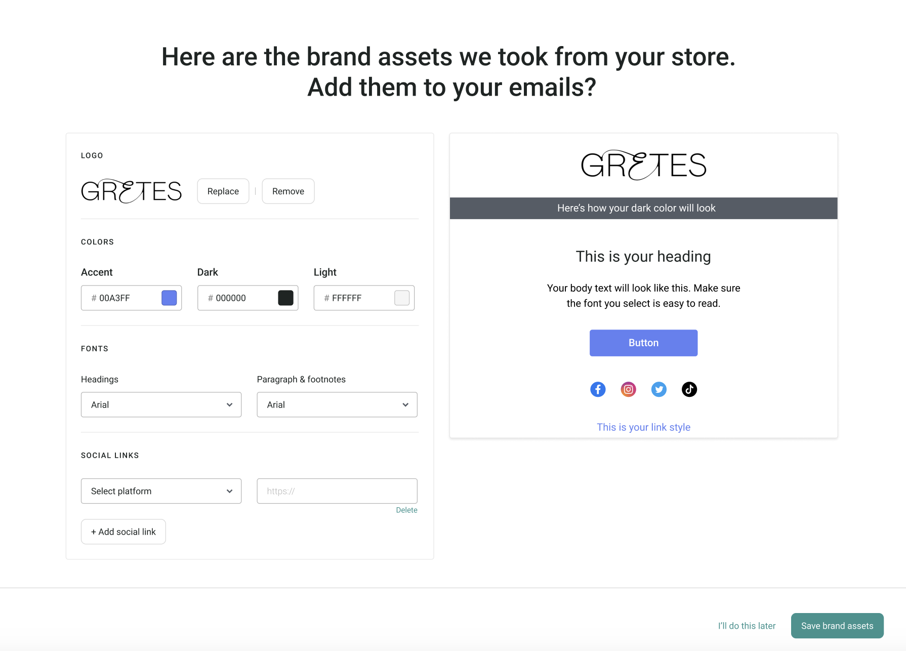 adding brand assets
