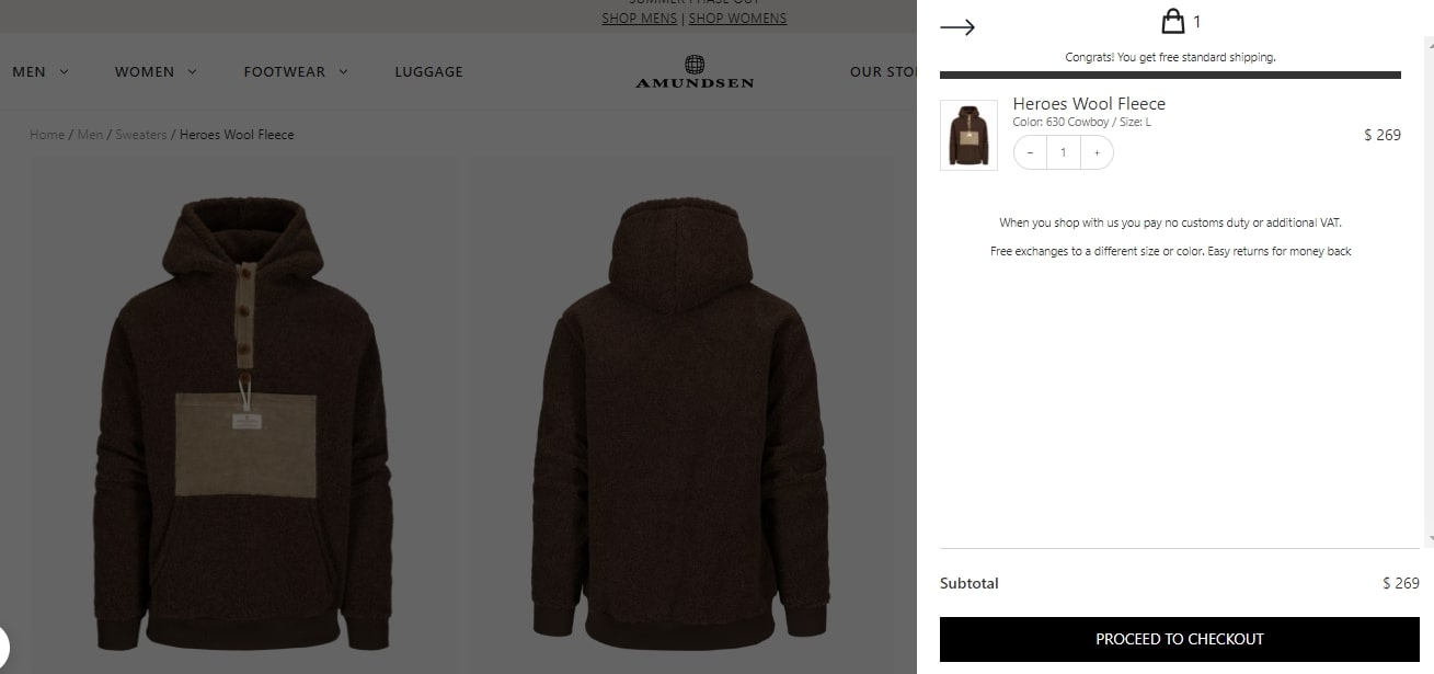 Amundsen Sports to design a simple, user-friendly interface