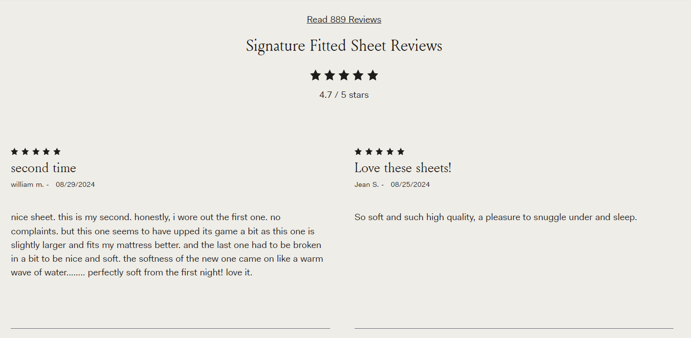 reviews on boll & branch