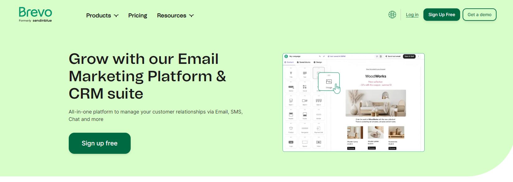 brevo homepage