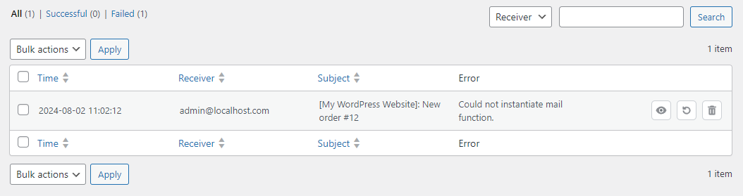 email log