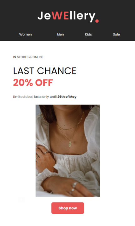 jewelry email template
