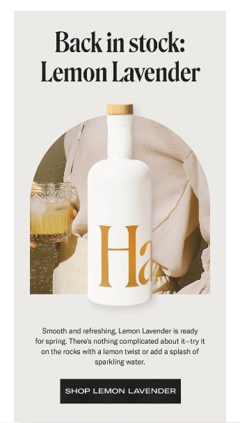 back-in-stock email by haus