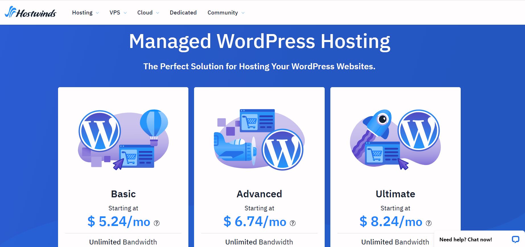 best WordPress hosting providers: hostwinds