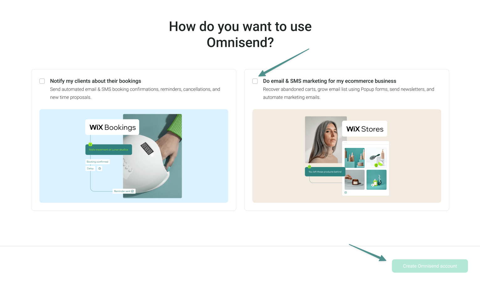 wix and omnisend integration
