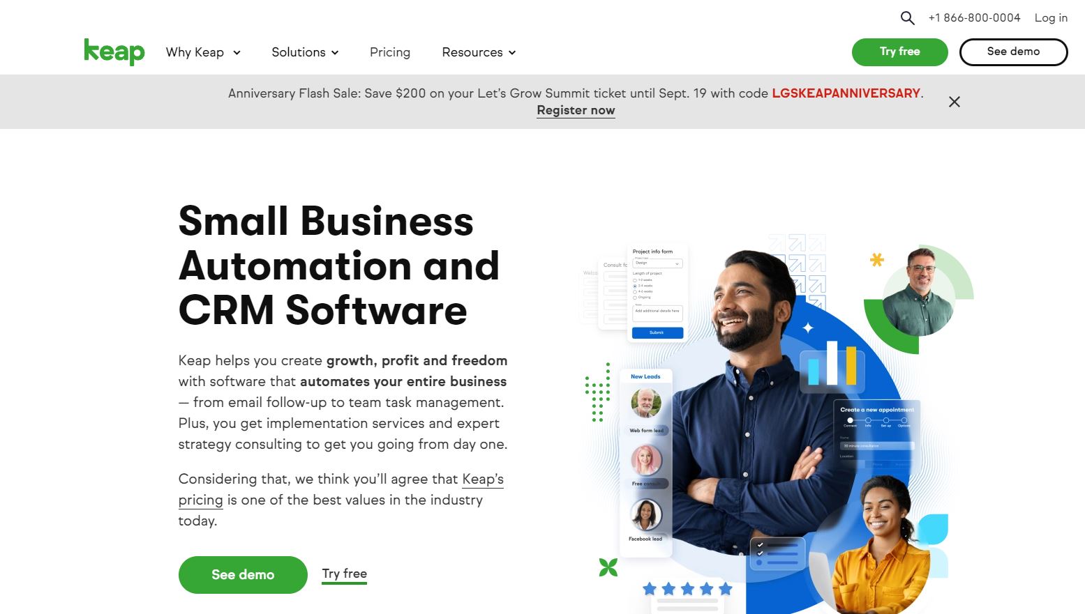 keap homepage