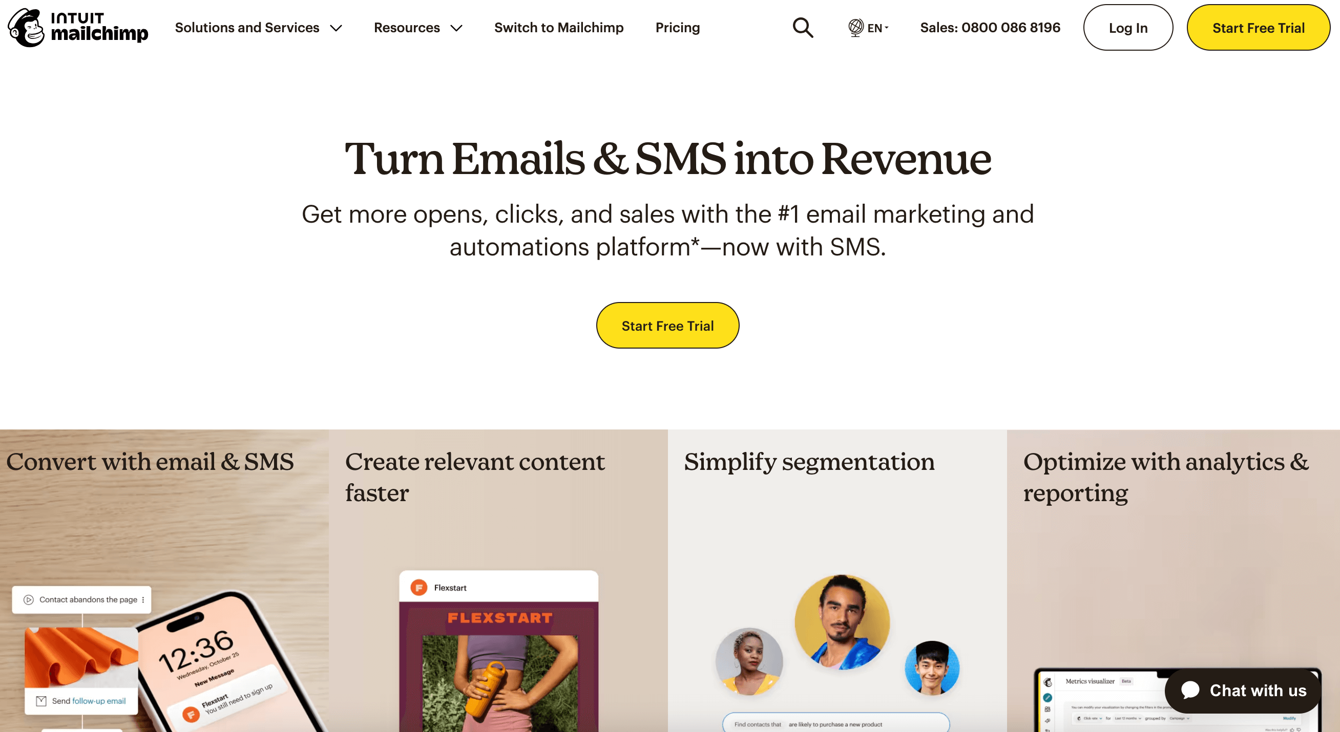 mailchimp homepage
