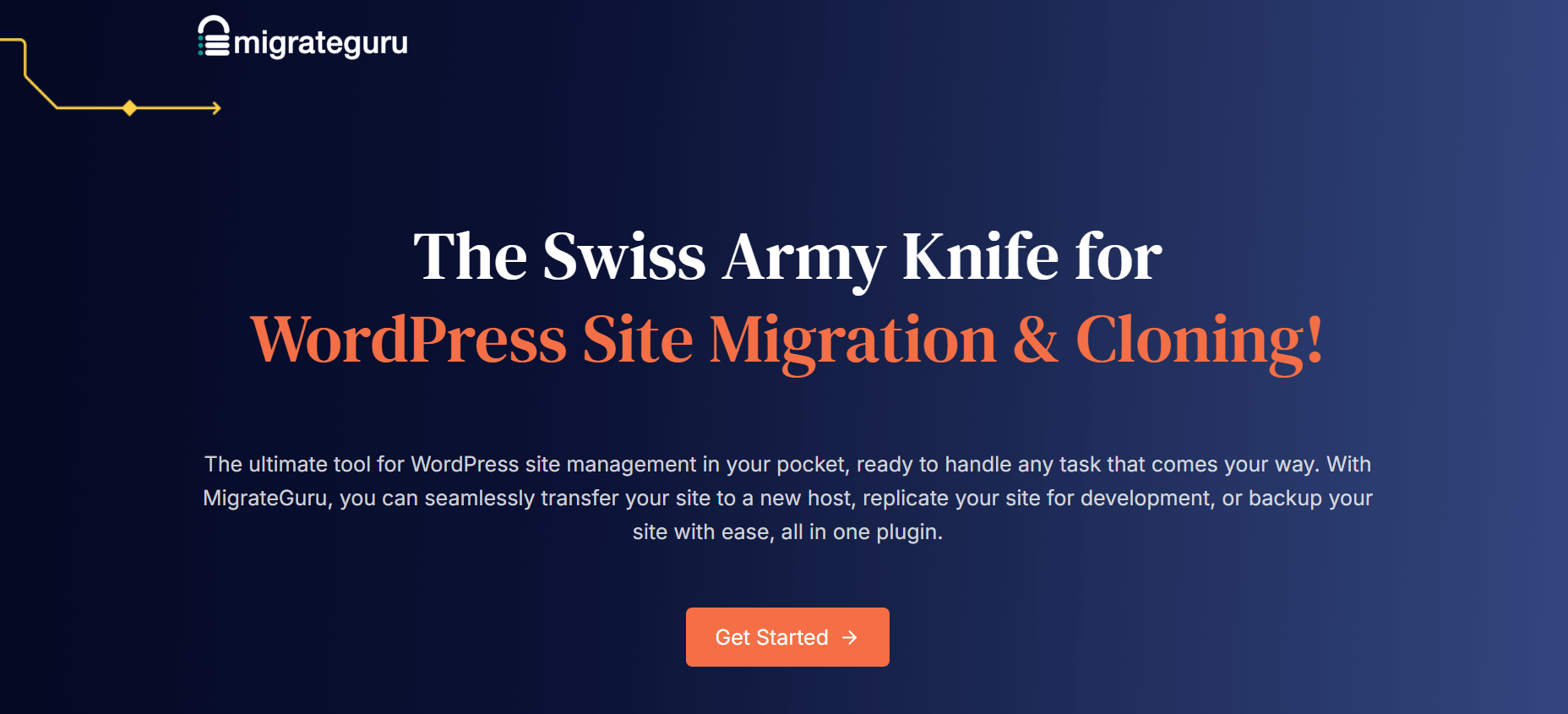 Migrate Guru homepage