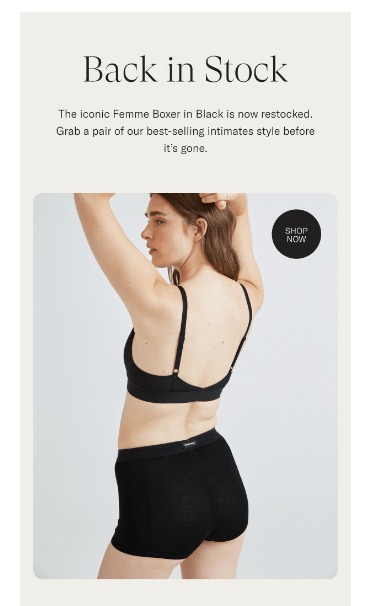 back-in-stock email by richer poorer