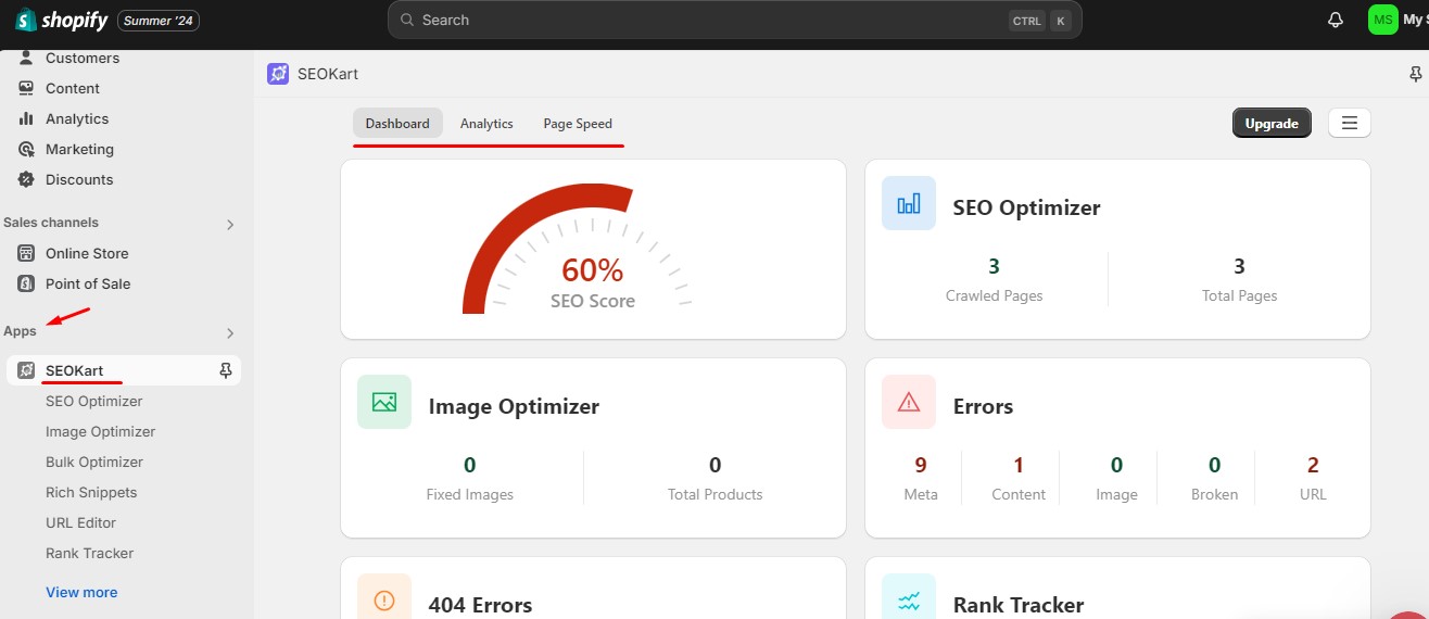 Shopify's SEO and marketing tools