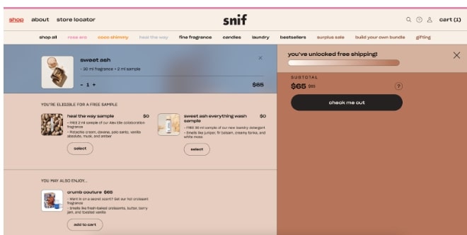 Snif — Add free samples
