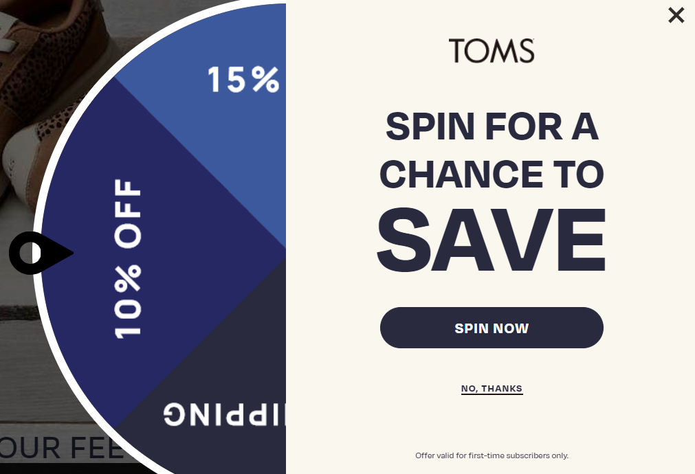Gamified popup