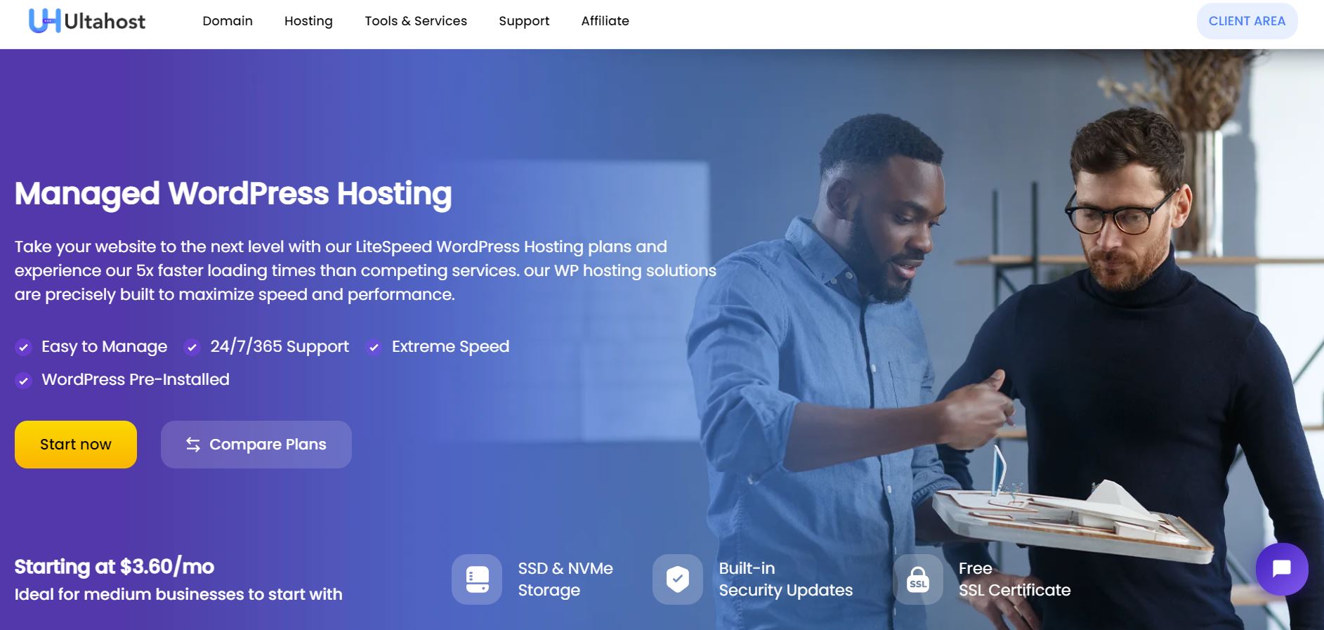 best WordPress hosting providers: ultahost