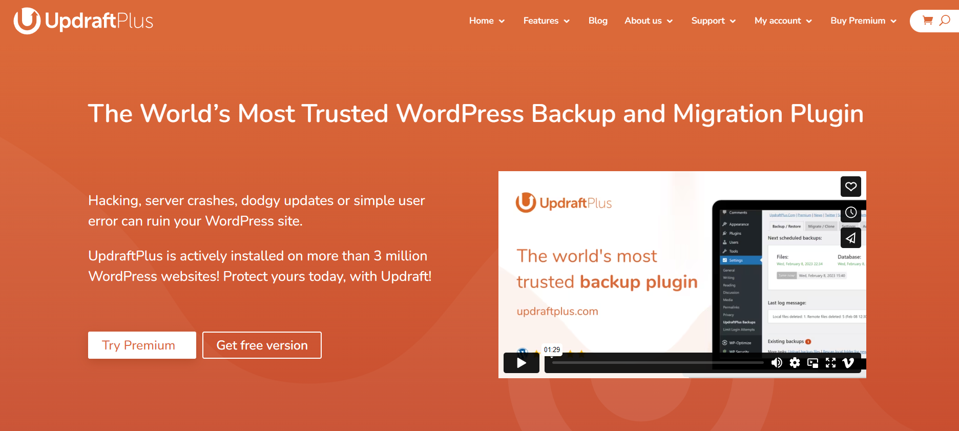 UpdraftPlus homepage