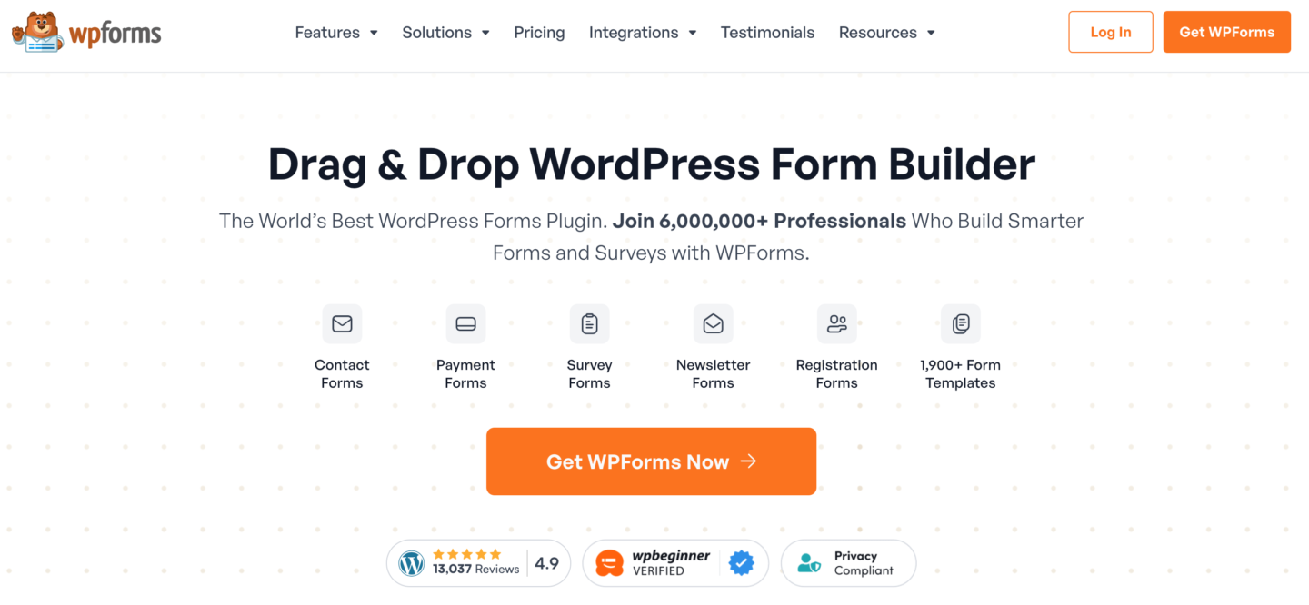 WordPress marketing automation plugin WPForms