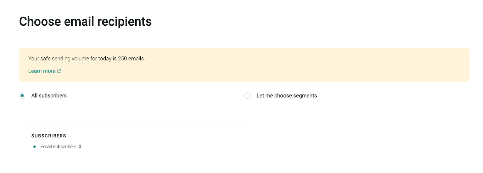 choosing recipients