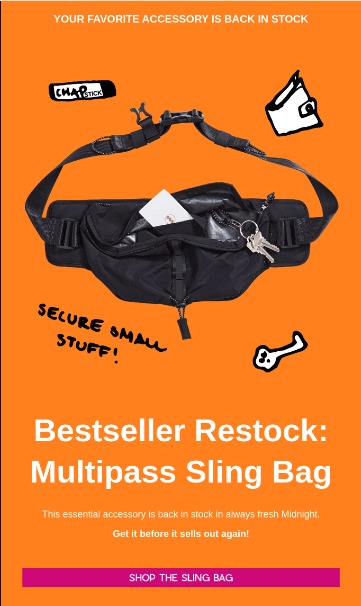 back-in-stock email by janji