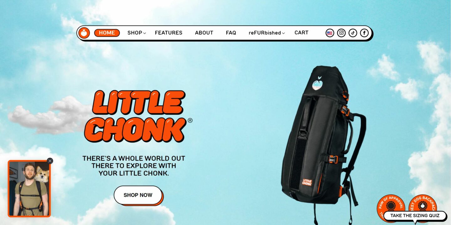 Shopify landing page example by Little Chonk