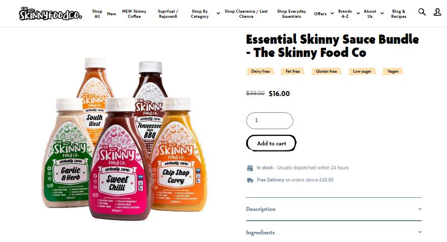 A mixed bundle by the Skinny Food Co.