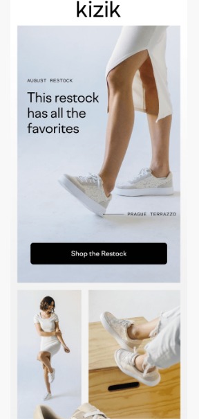 back-in-stock email by kizik
