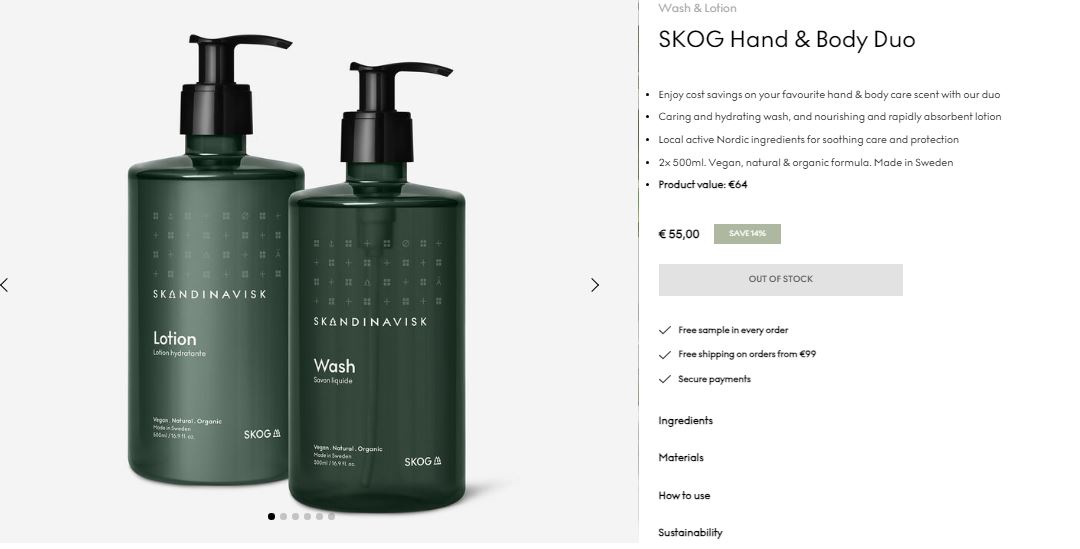 Product family bundle by Skandinavisk