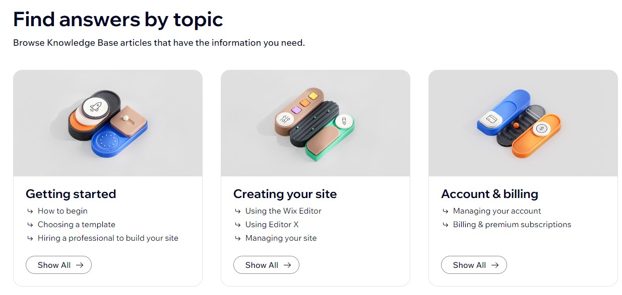wix knowledge base