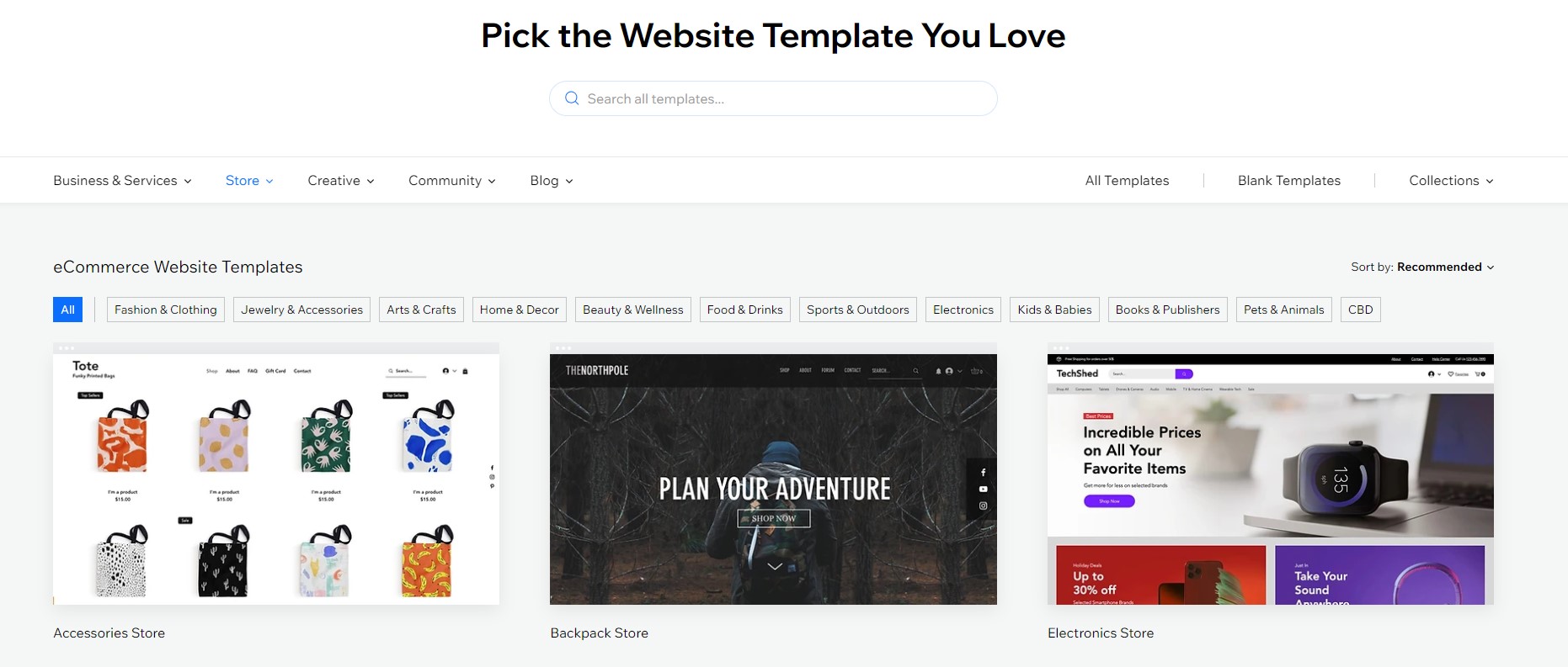 wix templates