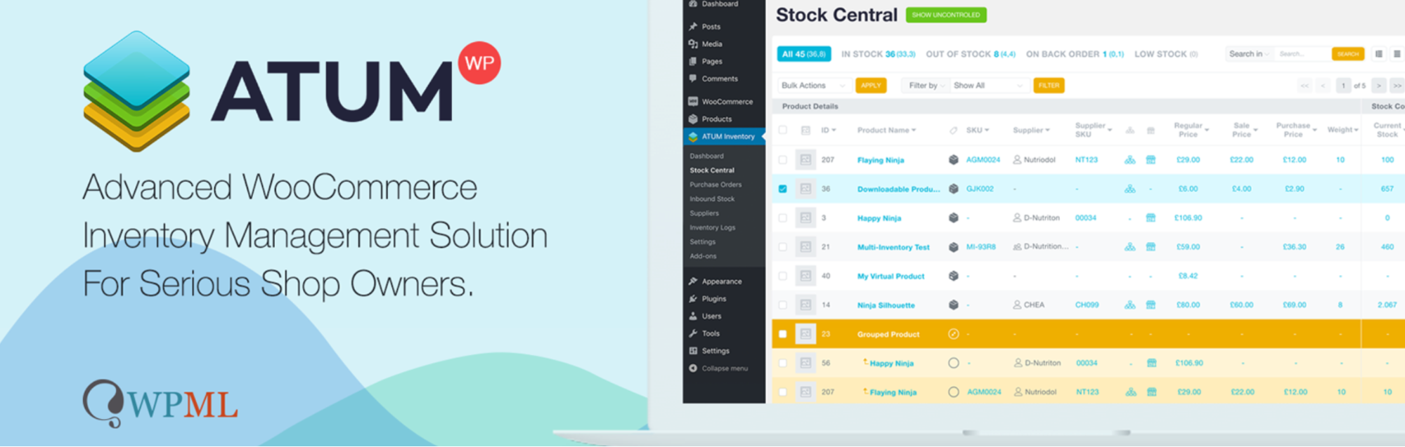 woocommerce inventory management: ATUM